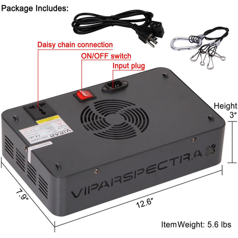 Image of Viparspectra V300 300w LED Grow Light - Right Bud