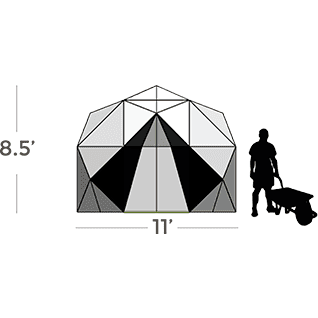 Image of Harvest Right 11 foot Geodesic Greenhouse 98 Square Feet - Right Bud