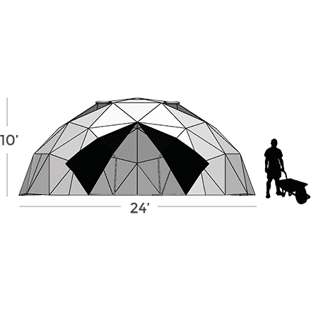 Image of Harvest Right 24 foot Geodesic Dome Greenhouse Kit 450 Sq Ft - Right Bud