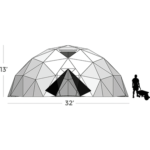 Image of Harvest Right 32 foot Geodesic Greenhouse 775 Square Feet - Right Bud